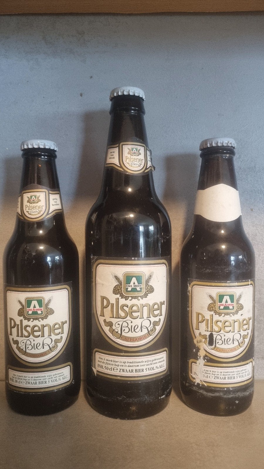 3x Ons A-merk, Bavaria: 90, 50cl 91&94 - P.Karsten, Blokker, Ophalen of Verzenden, Zo goed als nieuw, Flesje(s), Bavaria