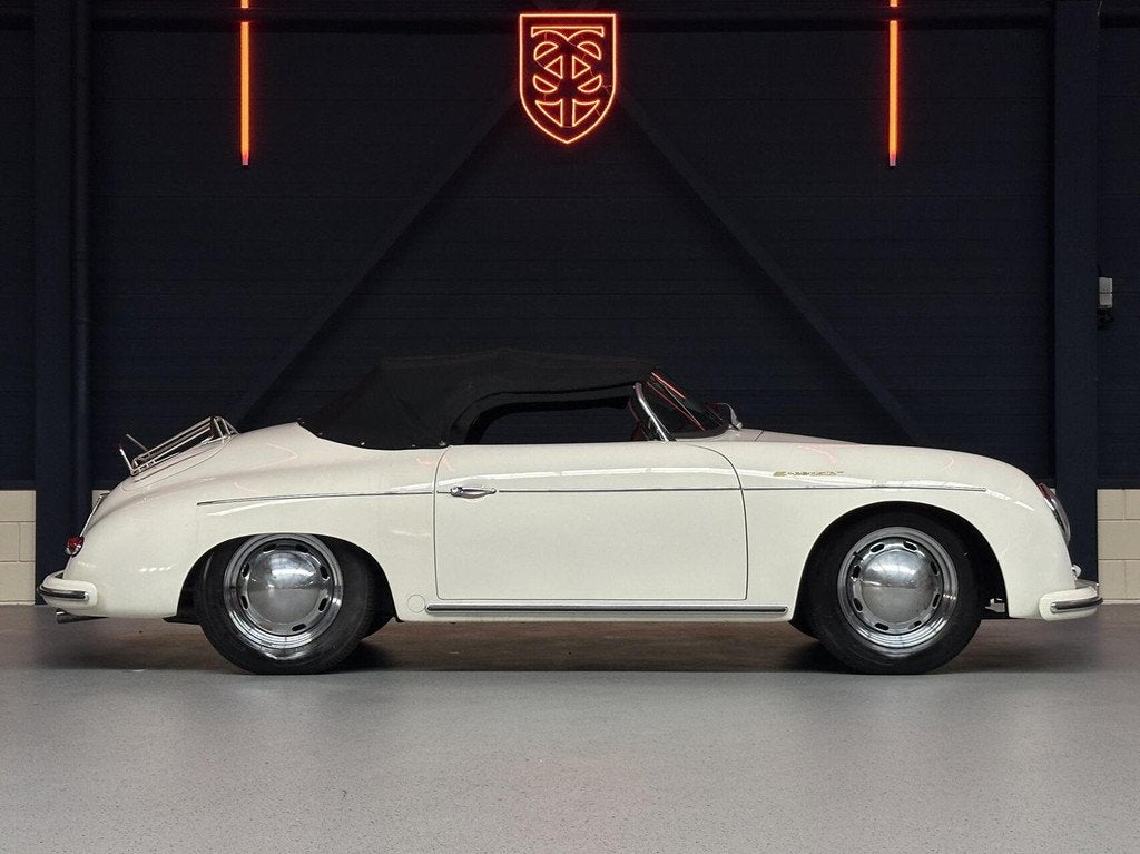 Porsche 356 Speedster Replica |SOFTTOP|DRAAGREK, 46 pk, Zwart, Cabriolet, Wit