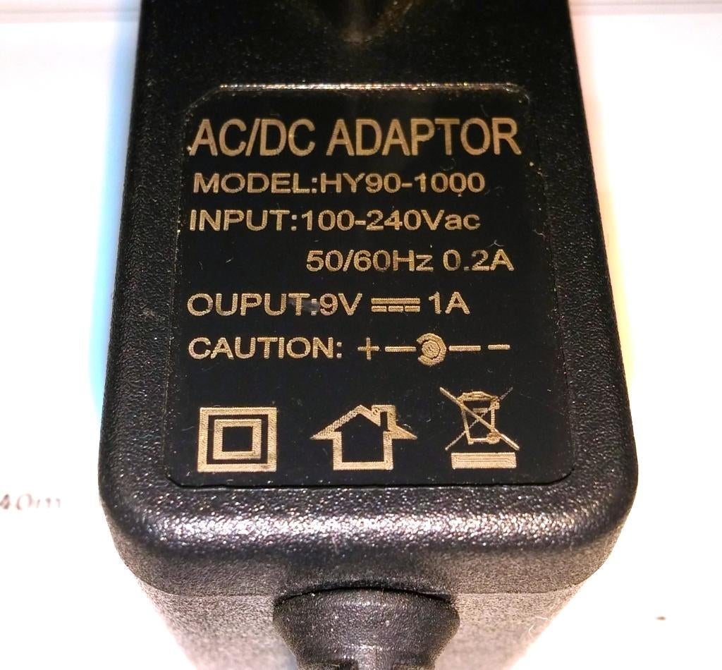 HY090-1000 9V 1A AC DC Adapter Lader Oplader Voeding kabel, Audio, Tv en Foto, Ophalen of Verzenden, Nieuw