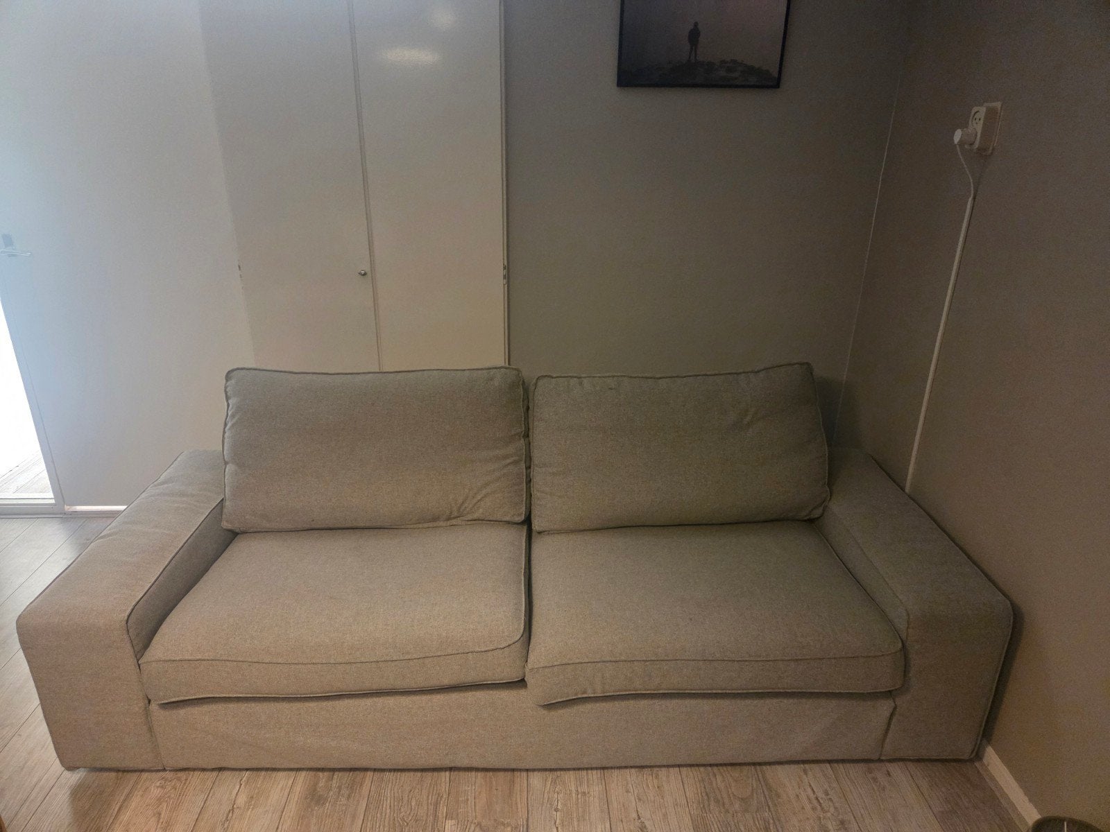 IKEA KIVIK 3-zitsbank grijs, Ophalen, Gebruikt, Driepersoons, 75 tot 100 cm