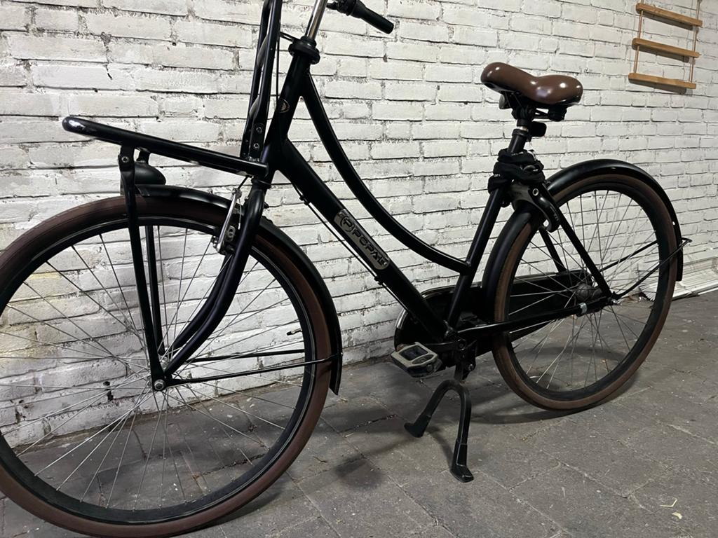 Popal Daily Dutch Basic Damesfiets - Zwart, Overige merken, Terugtraprem, Ophalen of Verzenden, 50 tot 53 cm