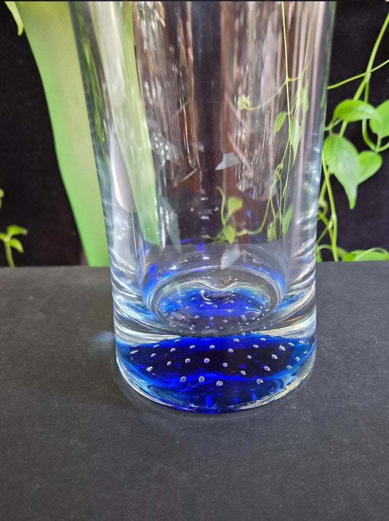 Bormioli Rocco Handgemaakte Bullicante vaas kobalt blauw, Ophalen of Verzenden