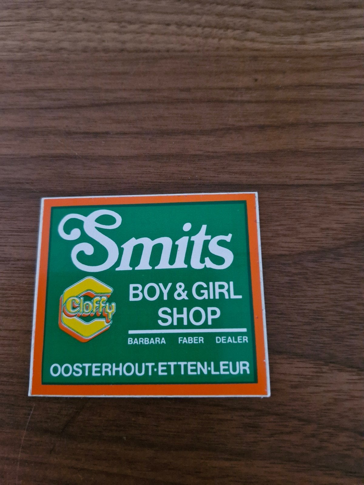 9721 Smits Boy & Girl Shop Sticker Oosterhout Etten-Leur, Ophalen of Verzenden, Gebruikt