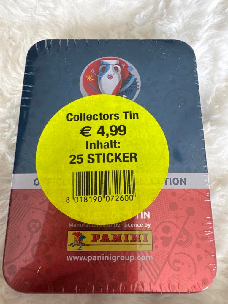 Panini Collectors Tin UEFA EURO 2016 met 25 stickers, Ophalen of Verzenden, Nieuw, Sport
