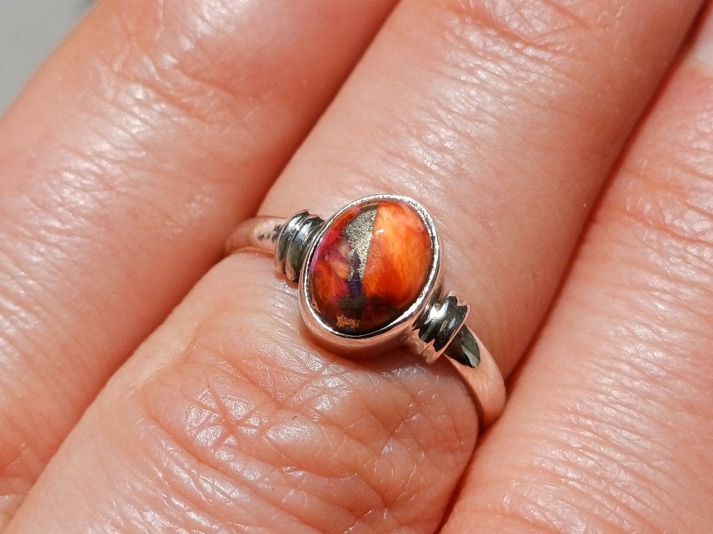 Vanoli 925 zilveren ring oester koper turquoise maat 16, Daiva1973@hotmail.com, Vanoli, Overige kleuren, Amsterdam