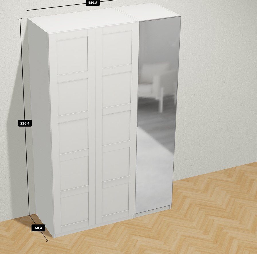 IKEA PAX Kledingkast, Ophalen, 100 tot 150 cm, 200 cm of meer, Zo goed als nieuw