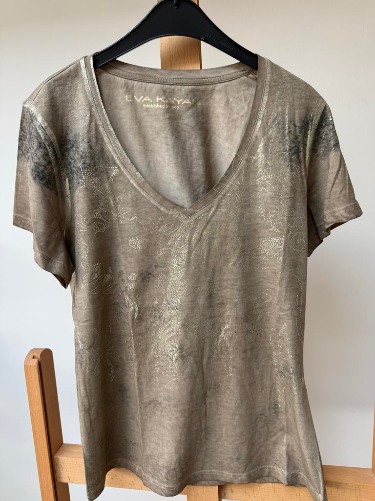 Bronzen t-shirt Eva Kayan maat 36, Overige kleuren, Nieuw, Ophalen of Verzenden, Korte mouw