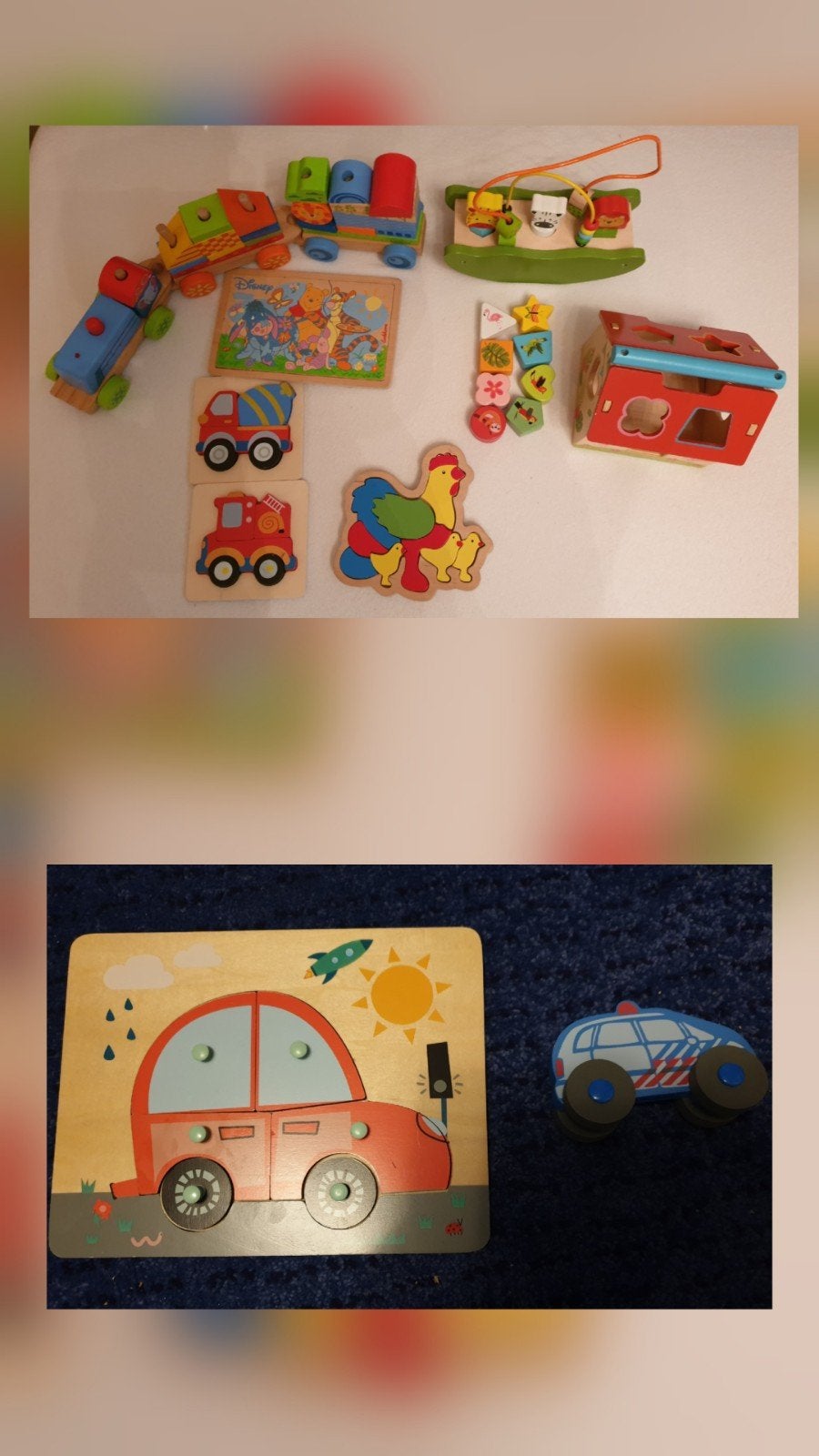 Diverse houten en plastic babyspeeltjes, Ophalen, Gebruikt, Overige typen, Met geluid