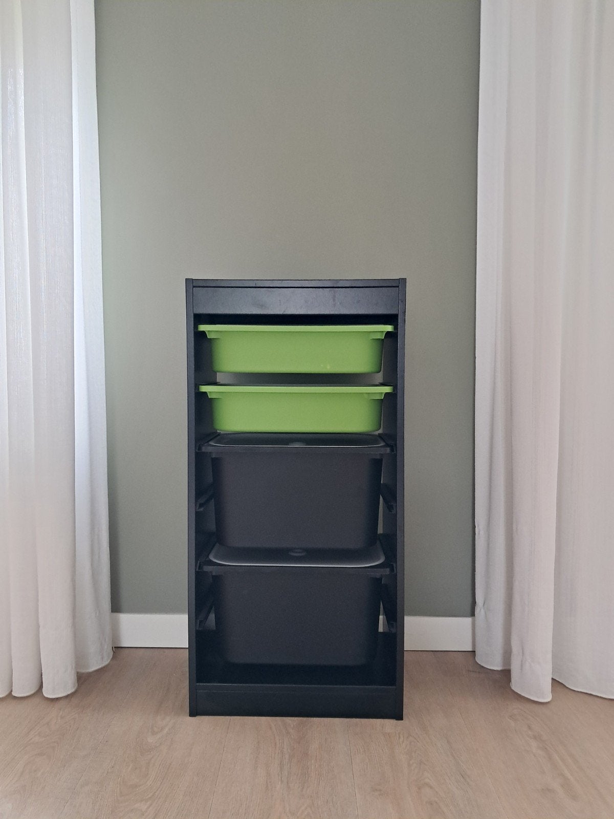 Ikea trofast opbergkast incl. bakken, Ophalen, Minder dan 50 cm, Gebruikt, 3 of 4 laden