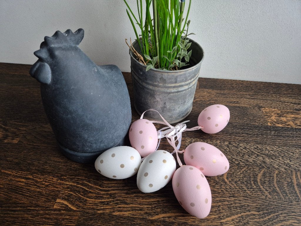 Paas eitjes roze/wit, Diversen, Pasen, *, *, Nieuw, Ophalen of Verzenden