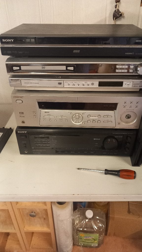 electronica radio /dvd/cd /boxen etc 50 euro, Ophalen, Gebruikt