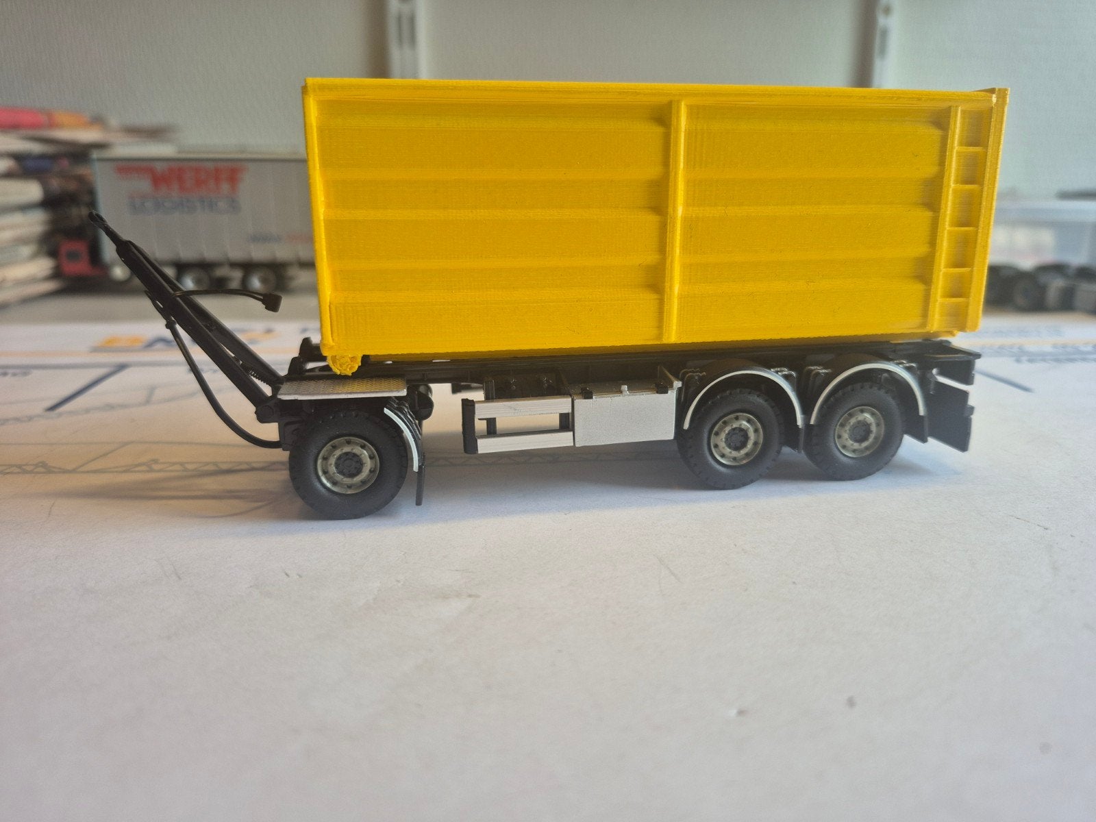 Tekno afzetcontainer aanhanger, Ophalen of Verzenden, Zo goed als nieuw, Bus of Vrachtwagen, Tekno