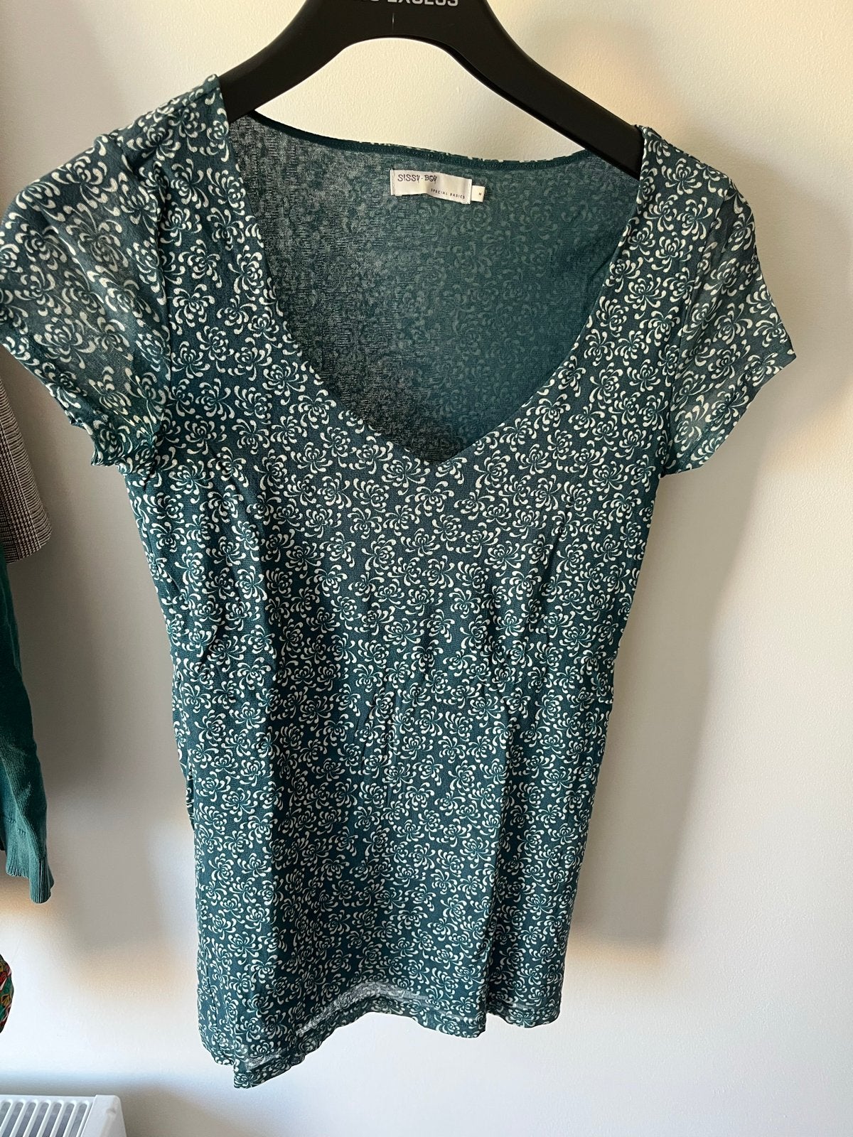 Sissy Boy Groene Top met Korte Mouwen en Bloemenprint, Kleding | Dames, Maat 38/40 (M), Ophalen of Verzenden, Korte mouw, Gedragen