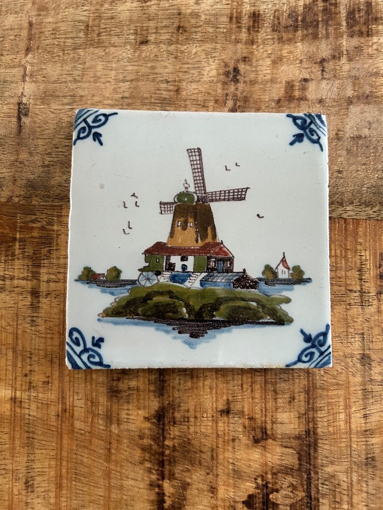 Tegel / wandtegel - Koninklijke Tichelaar Makkum - molen, Ophalen of Verzenden