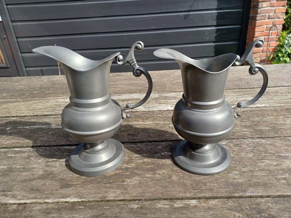 Tinnen kannen Kurz edeltin, Antiek en Kunst, Antiek | Tin, Ophalen of Verzenden