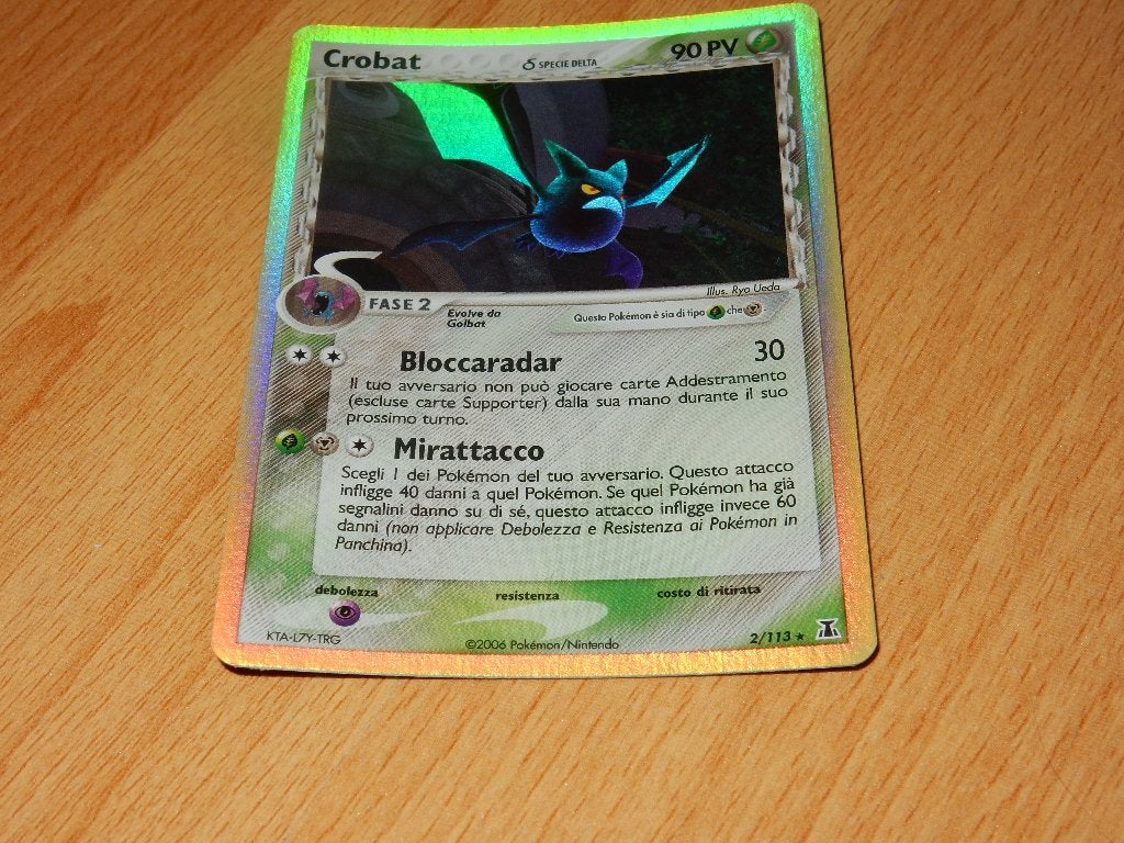 Spaanse Crobat Holo sterretje kaart - Ex Delta Species., Ophalen of Verzenden, Zo goed als nieuw, Losse kaart