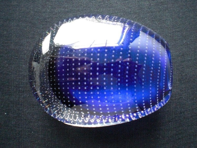 A.D. Copier 1958 cobalt blauwspijker vaasje. Leerdam, Ophalen of Verzenden