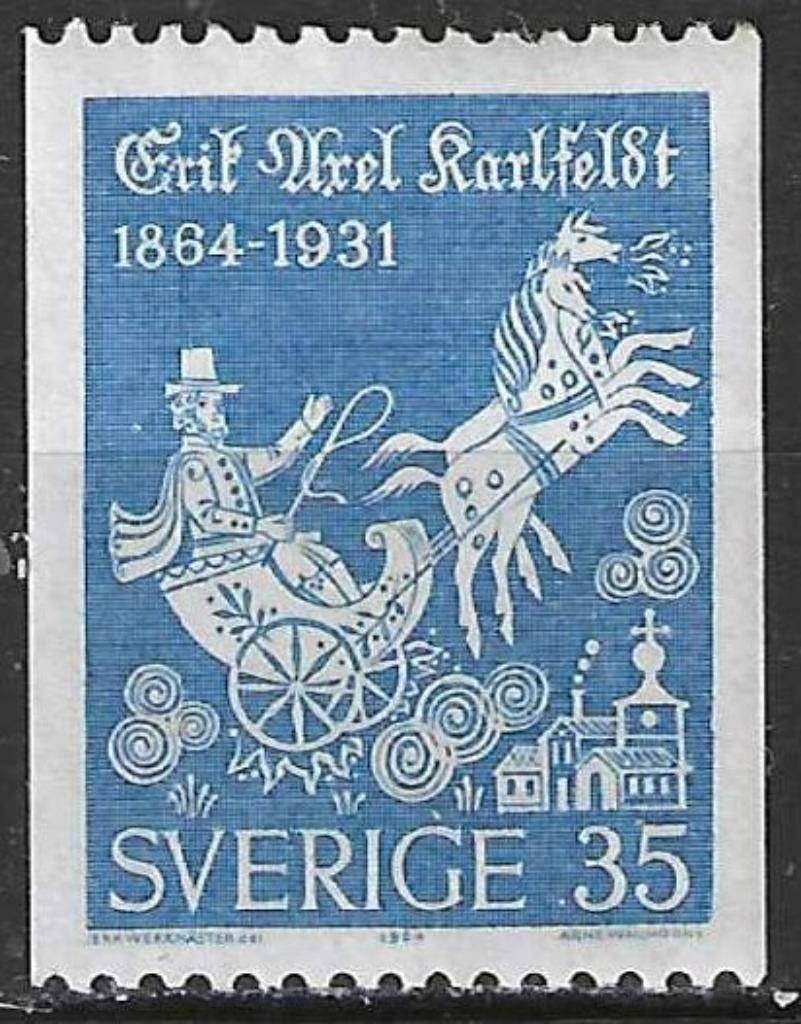 Zweden 1964 - Yvert 514 - Erik Karlfeldt - Verticaal (PF), Verzenden, Zweden, Postfris