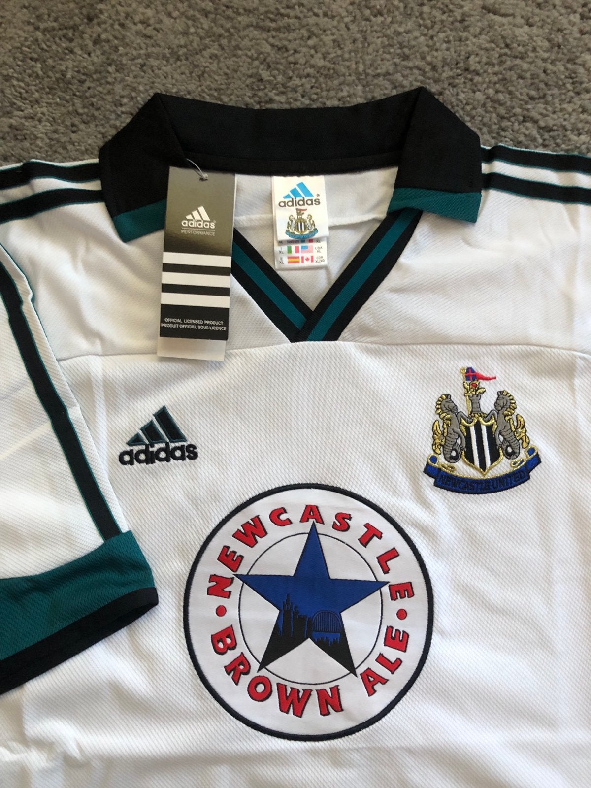 uitshirt Newcastle United 1999-2000 Adidas retro - Nieuw, Maat L, Ophalen of Verzenden, Nieuw, Shirt