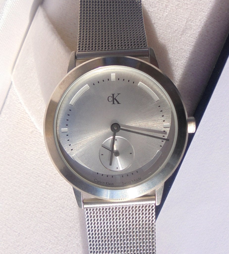 Calvin Klein horloge met presentatiebox, Overige merken, Staal, Staal, Polshorloge