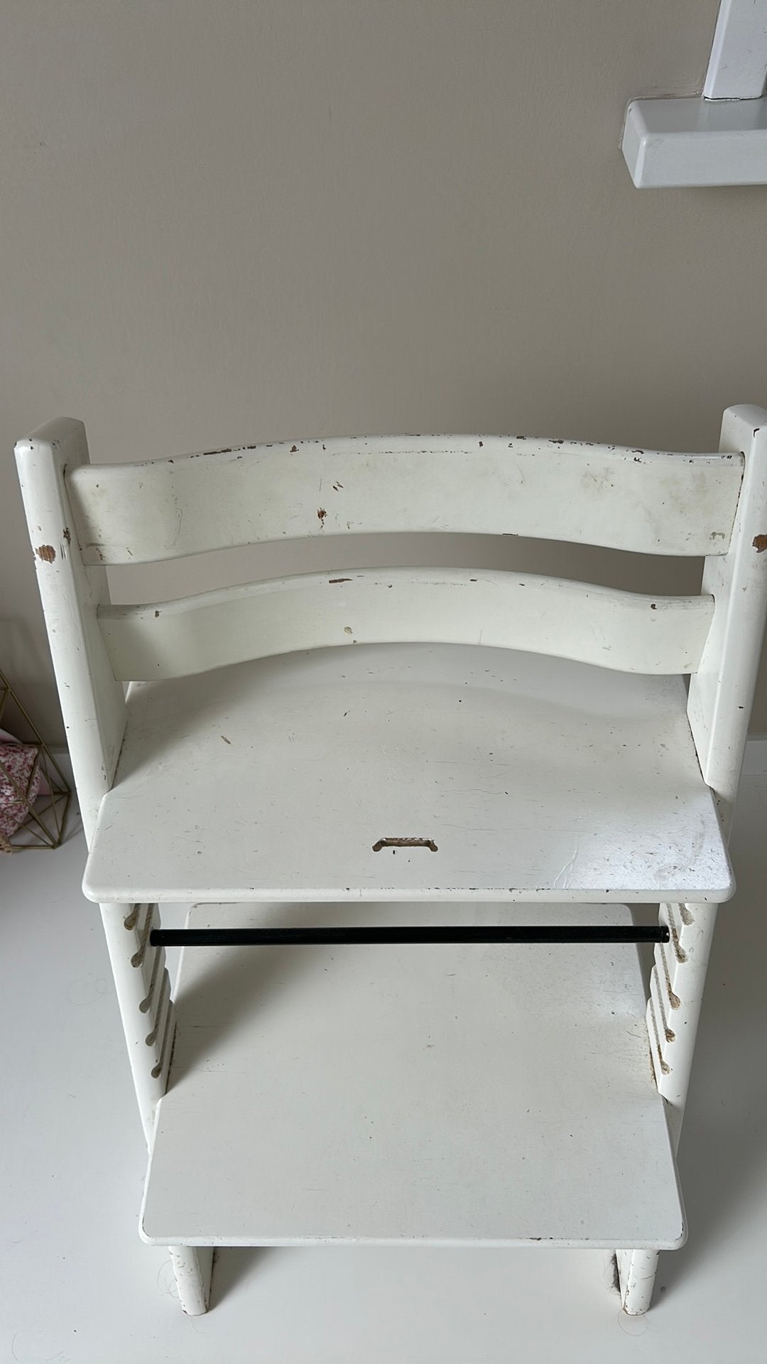 Stokke trip trap stoel, wit, opknapper, Ophalen, Gebruikt, Meegroeistoel