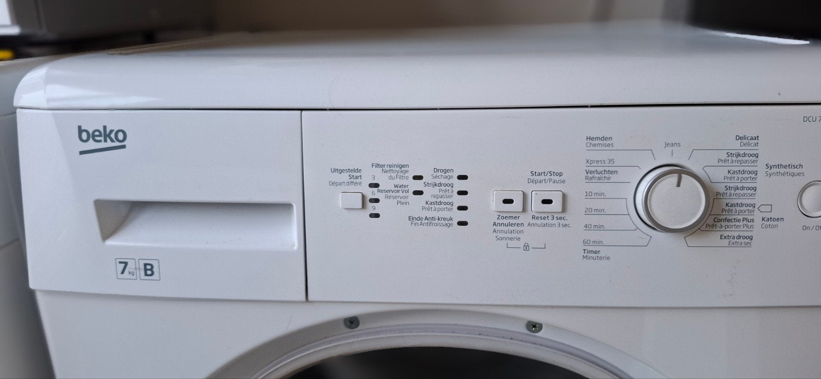 Beko DCU 7230X Condensdroger 7kg, 6 tot 8 kg, Ophalen, Condens, 85 tot 90 cm