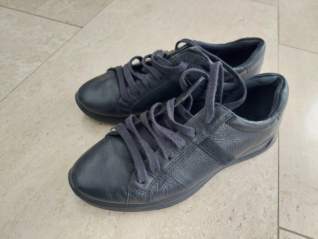 Ecco leren schoenen 40 blauw, Ophalen of Verzenden, Zo goed als nieuw, Blauw, Sneakers of Gympen