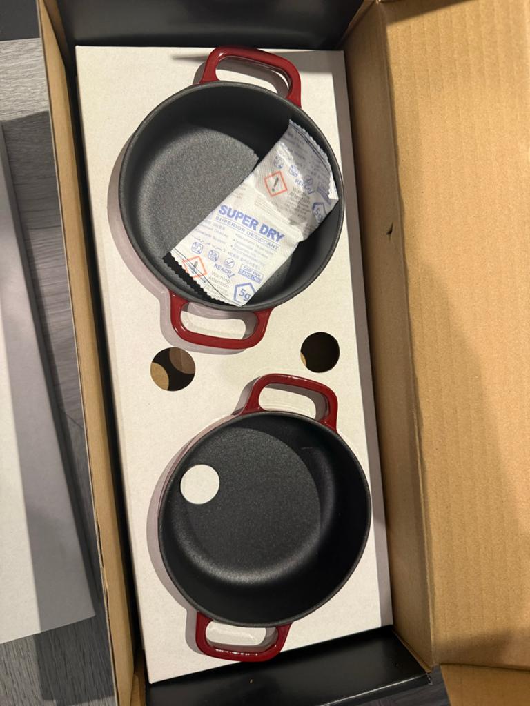 Combekk mini Dutch ovens (4x) - Bordeaux, nieuw in doos, Huis en Inrichting, Ophalen, Nieuw, Gietijzer, Pannenset