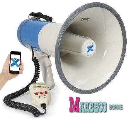 Megafoon 50Watt Record, Microfoon, USB,SD,Rec,Bluetooth, Audio, Tv en Foto, Luidsprekers, Overige merken, Vonyx, Nieuw, Info@marbeco.nl