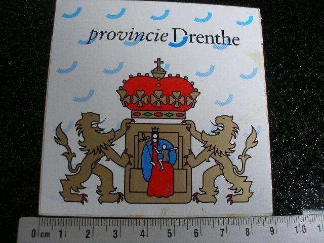 sticker provincie drenthe drente logo wapen embleem, Verzenden, Zo goed als nieuw, Overige typen