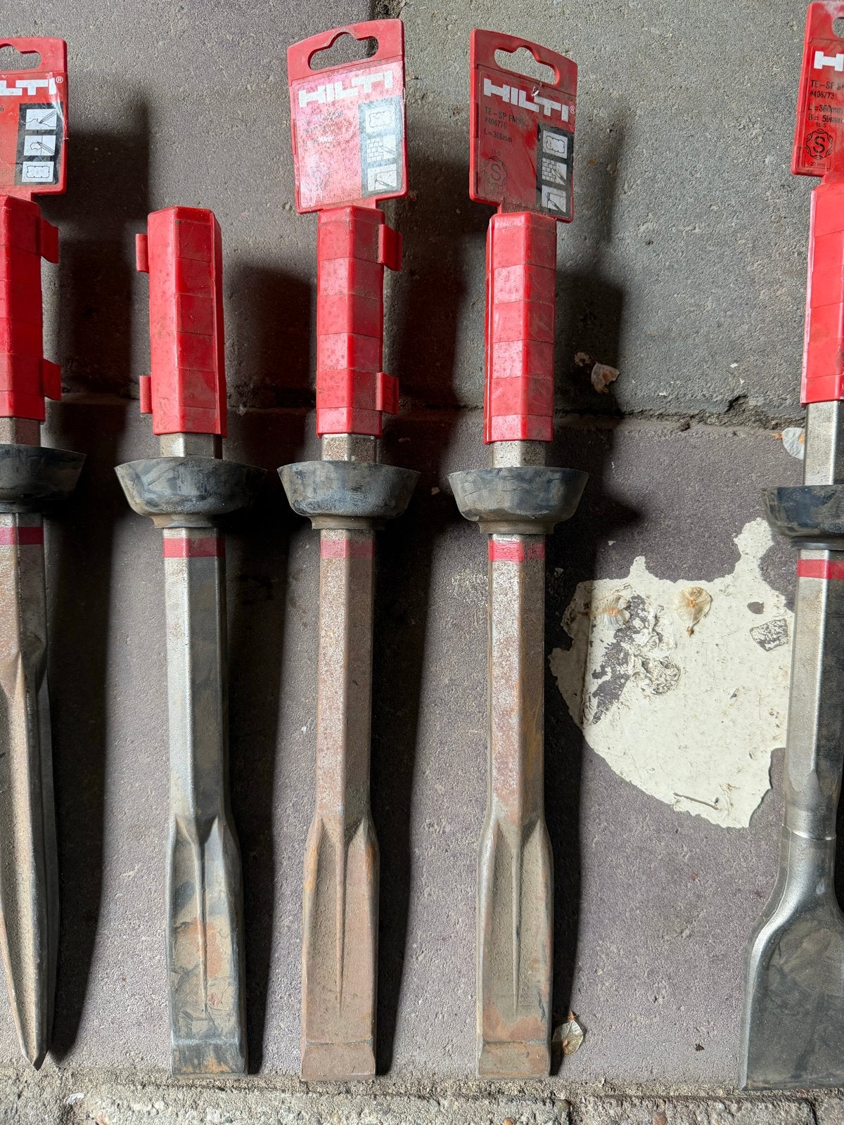 Hilti TE-S beitelset 10-delig | Punt- en platte beitels, Ophalen of Verzenden, Zo goed als nieuw