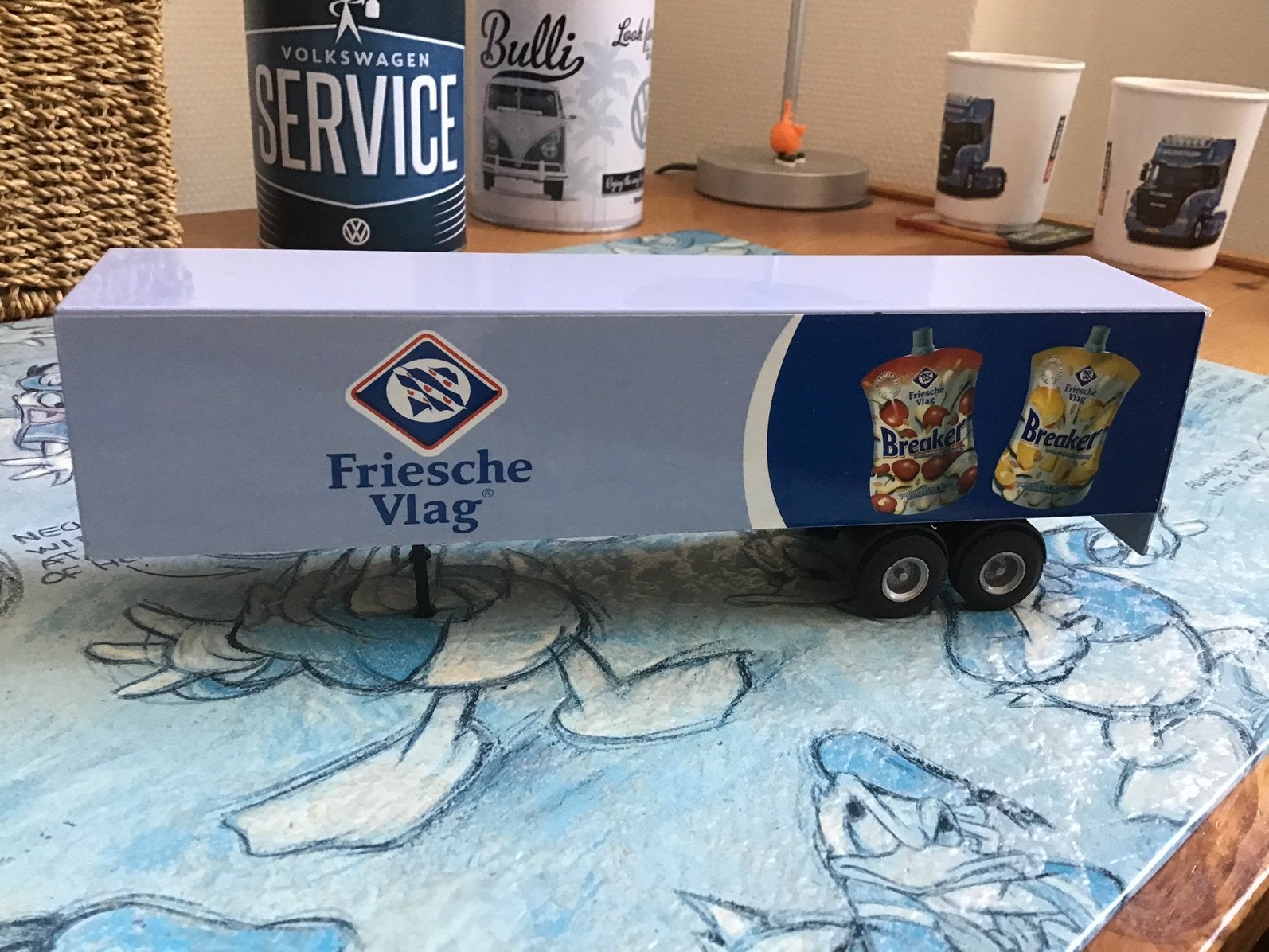 Lion toys oplegger van Friesch Vlag, Hobby en Vrije tijd, Modelauto's | 1:50, Ophalen, Gebruikt, Bus of Vrachtwagen, Lion Toys