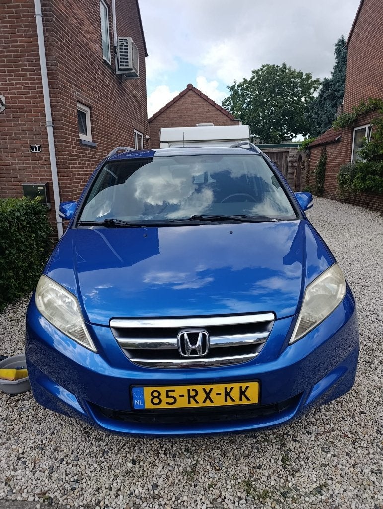 BIJZONDERE HONDA FR-V 2.0 – 6-ZITTER – AIRCO-TREKHAAK, Voorwielaandrijving, 1998 cc, Stof, Zwart