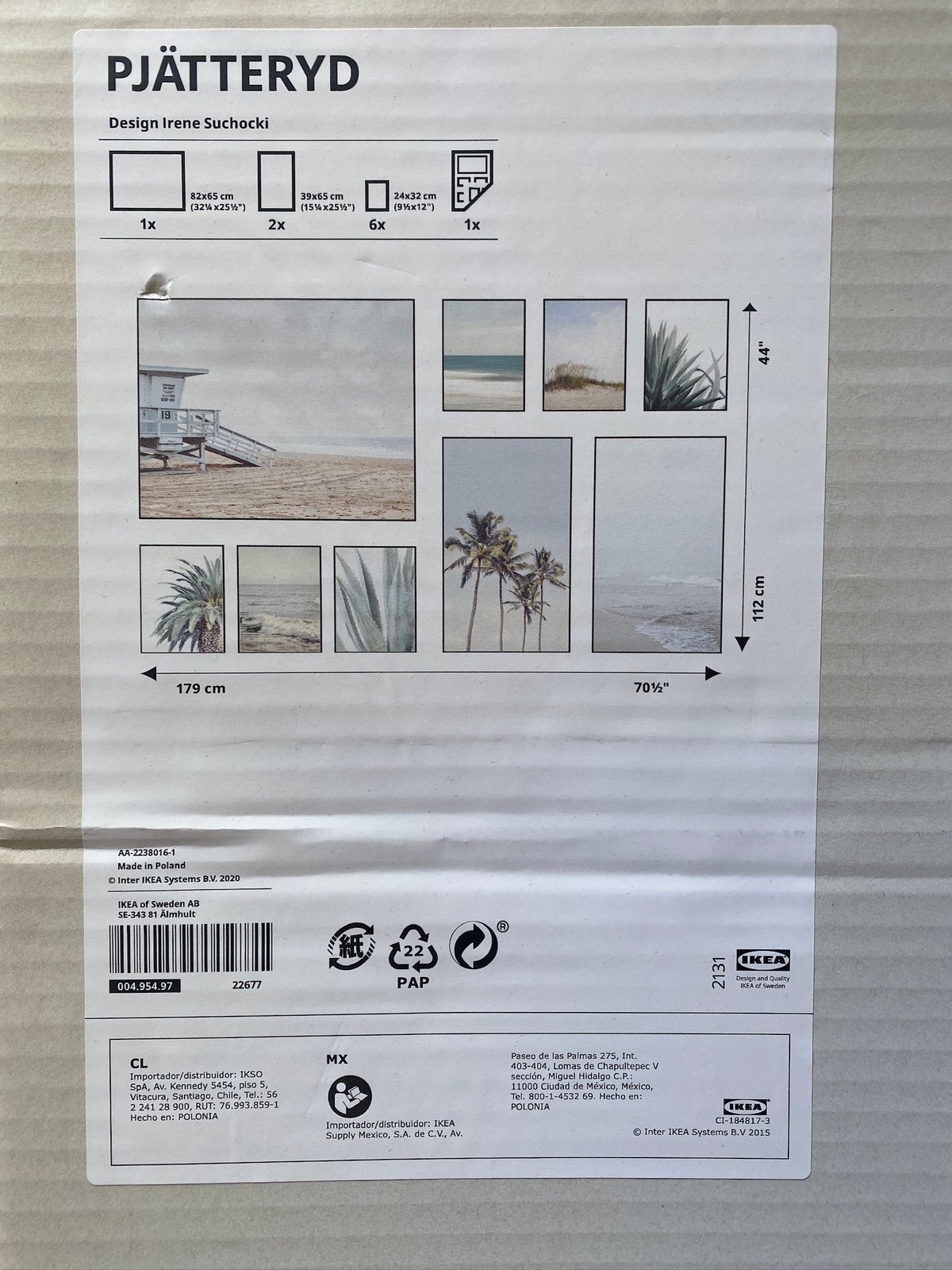 IKEA PJÄTTERYD canvas strand NIEUW, Ophalen, Blauw, Modern, Nieuw