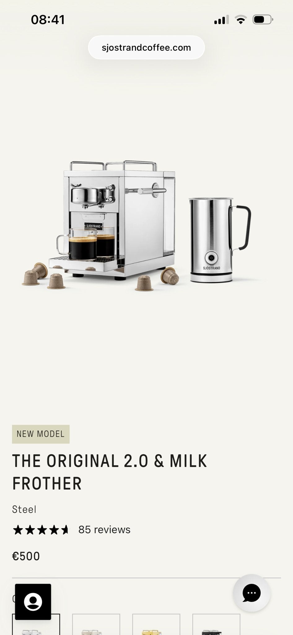 Sjöstrand The Original 2.0 & Melkopschuimer - Nieuw Model, Witgoed en Apparatuur, Koffiezetapparaten, Koffiepads en cups, Espresso apparaat