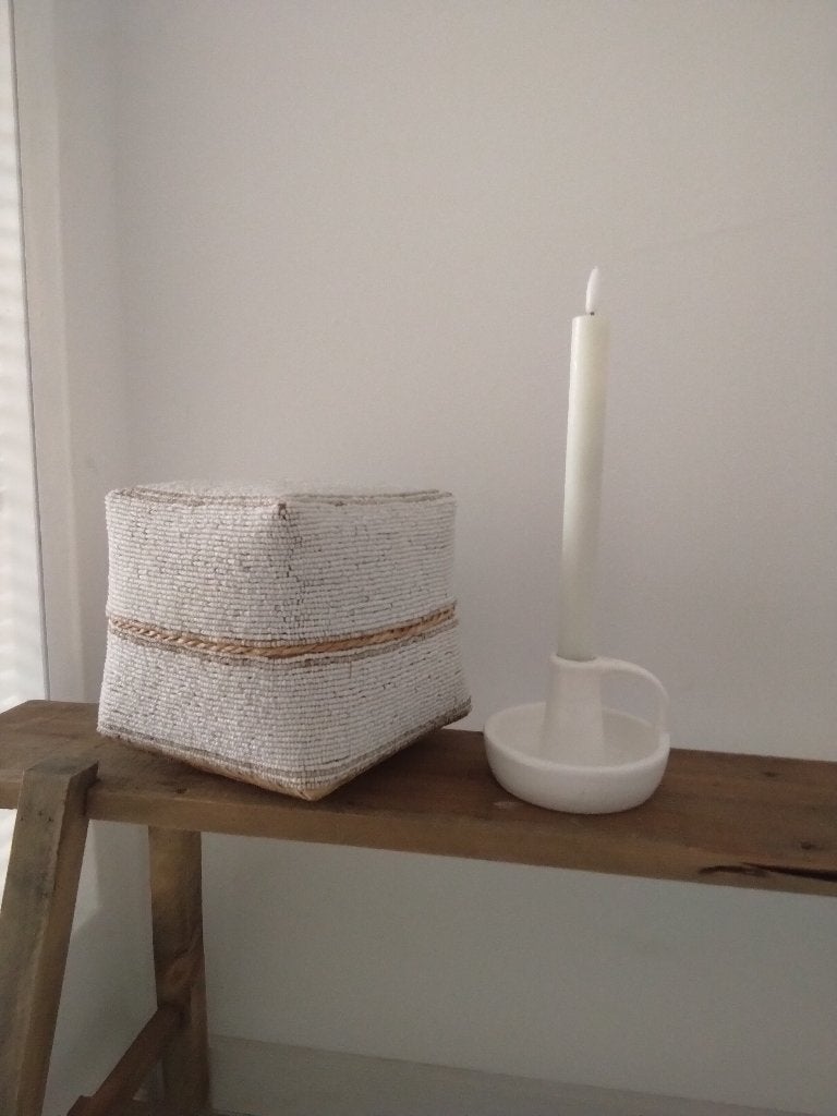 Oosters Offermandje, Huis en Inrichting, Overige materialen, Mand, Vierkant, Ophalen of Verzenden
