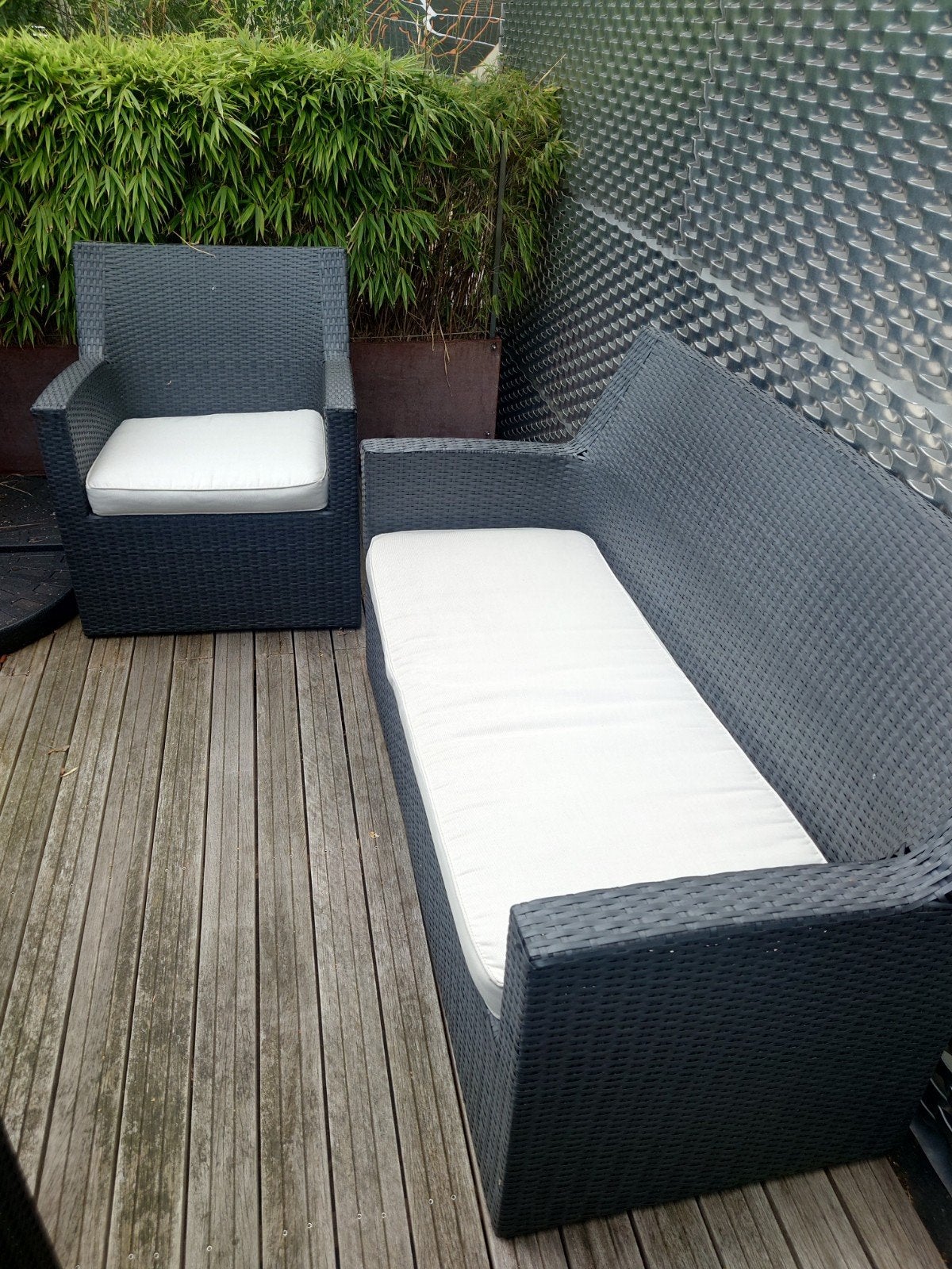 Tuinset, Tuin en Terras, Ophalen, 4 zitplaatsen, Kunststof, Gebruikt
