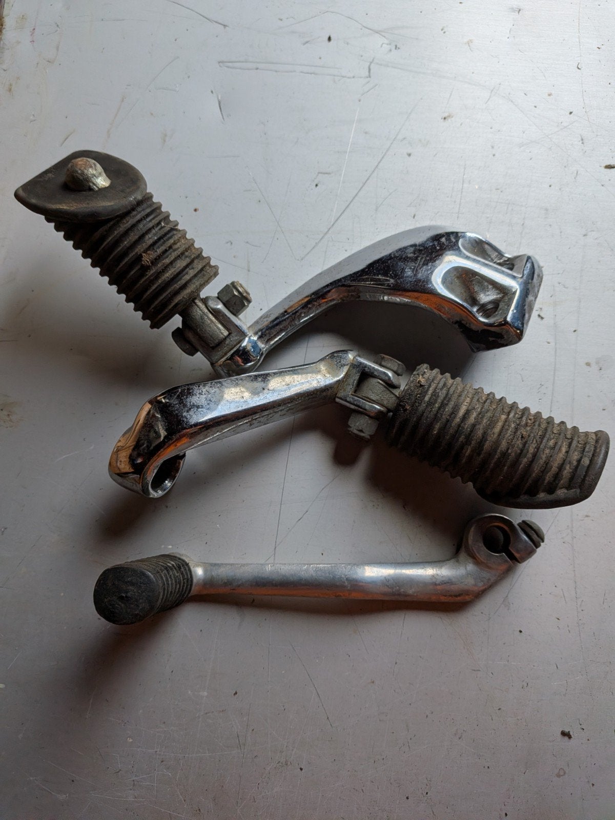 Schakelpook en 2 voetsteunen HD FXR, Motoren, Ophalen of Verzenden, Gebruikt