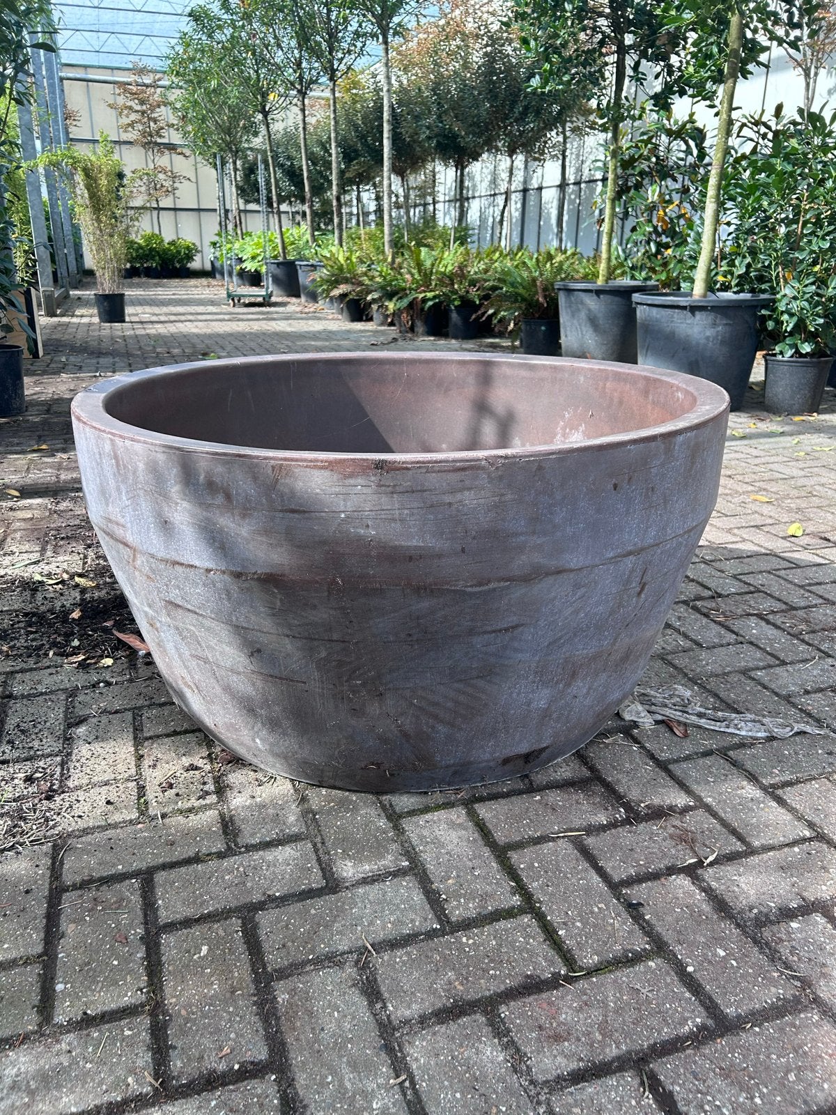 Grote ronde plantenbak - Diameter 100 cm, Hoogte 50 cm, Ophalen, Kunststof, Gebruikt, 40 cm of meer