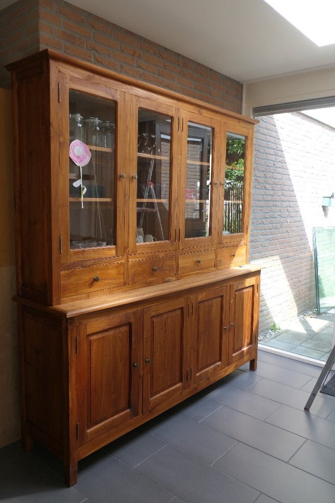 Buffetkast, teak, Ophalen, Gebruikt, Met deur(en), 200 cm of meer