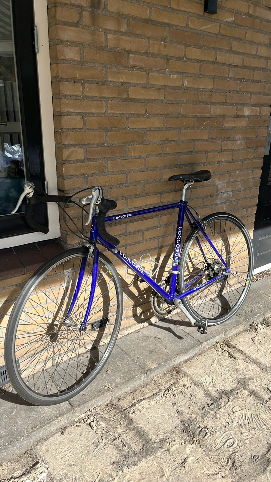 Mooie blauwe Concorde racefiets - Shimano 105, Overige merken, Gebruikt, Staal, Velgrem
