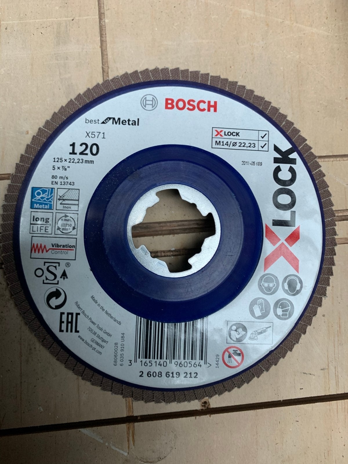 Bosch X-LOCK Lamellenschijf Korrel 120, Doe-het-zelf en Verbouw, Verzenden, Nieuw, 1000 watt of meer, Overige typen