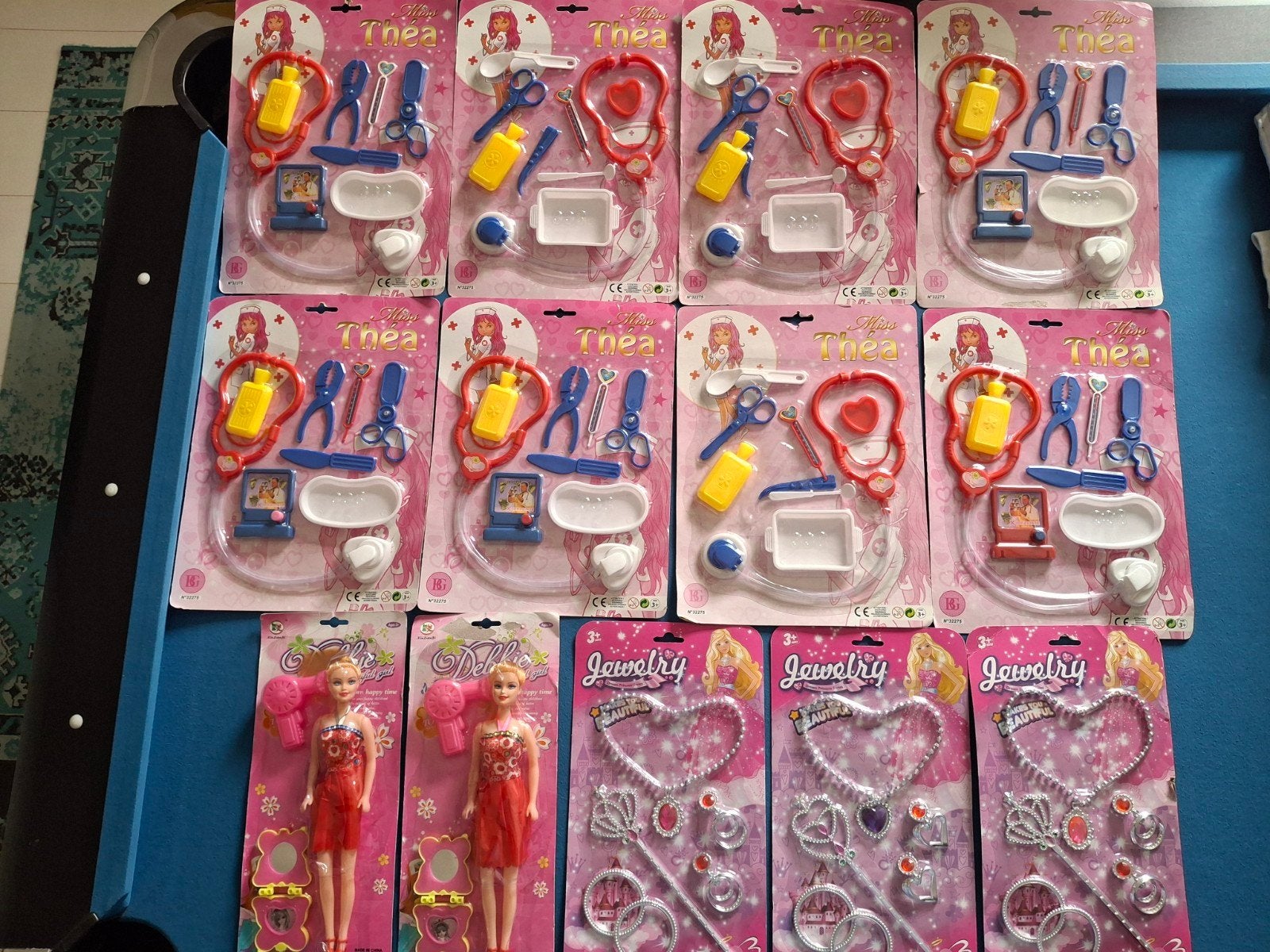 15 x speelgoedsets: poppen, sieraden en dokterskits, Kinderen en Baby's, Speelgoed | Poppen, Nieuw, Overige typen, Ophalen of Verzenden