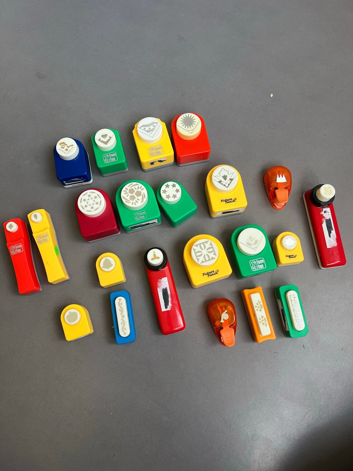 Grote collectie ponsen en knippers voor knutselen, Gebruikt, Overige thema's, Gereedschap of Toebehoren, Meerkleurig