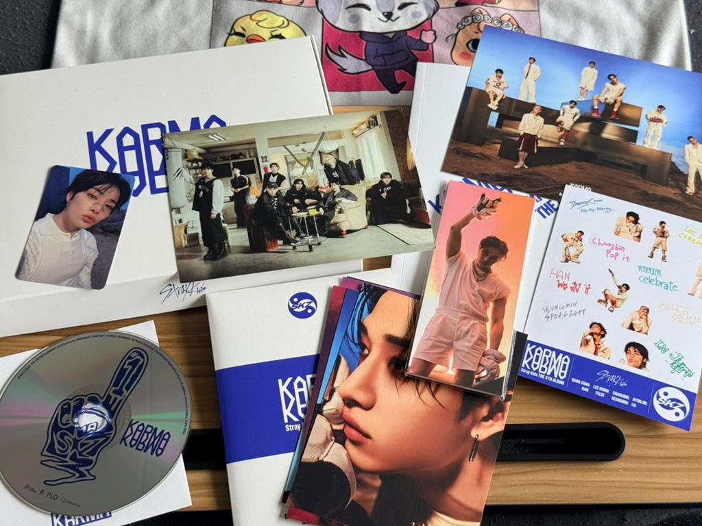 Stray Kids SIGNED karma album karma compleet, Ophalen of Verzenden, Zo goed als nieuw, Foto of Kaart
