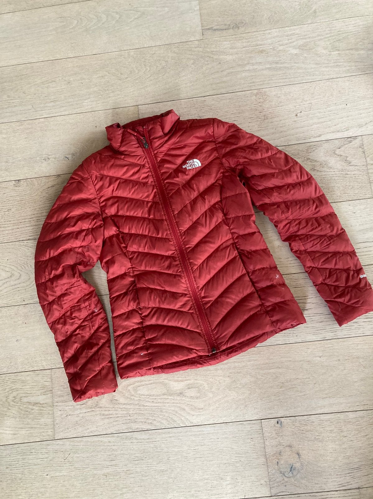 The North Face donsjas koraalrood maat S, Ophalen of Verzenden, Zo goed als nieuw, The North Face, Maat 36 (S)
