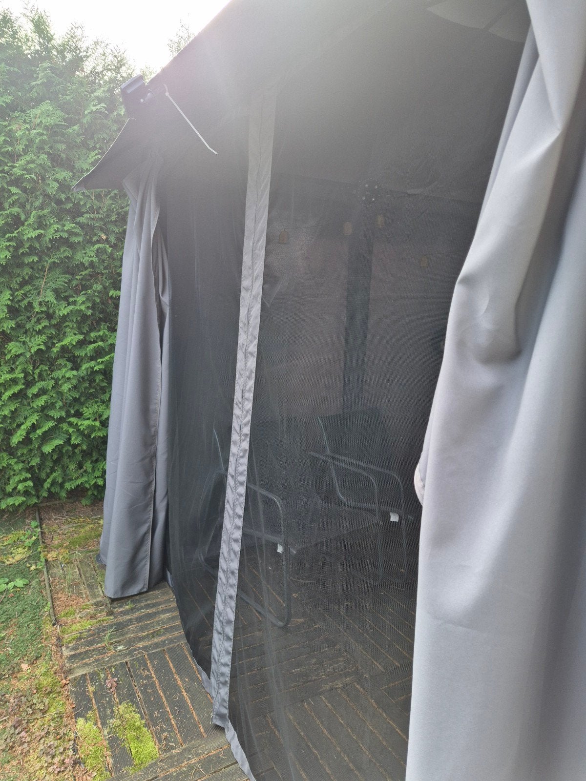 Paviljoen met zijwanden en muskietennetten, 2 jaar oud, Tuin en Terras, Ophalen, Gebruikt, Minder dan 4 meter, Paviljoen