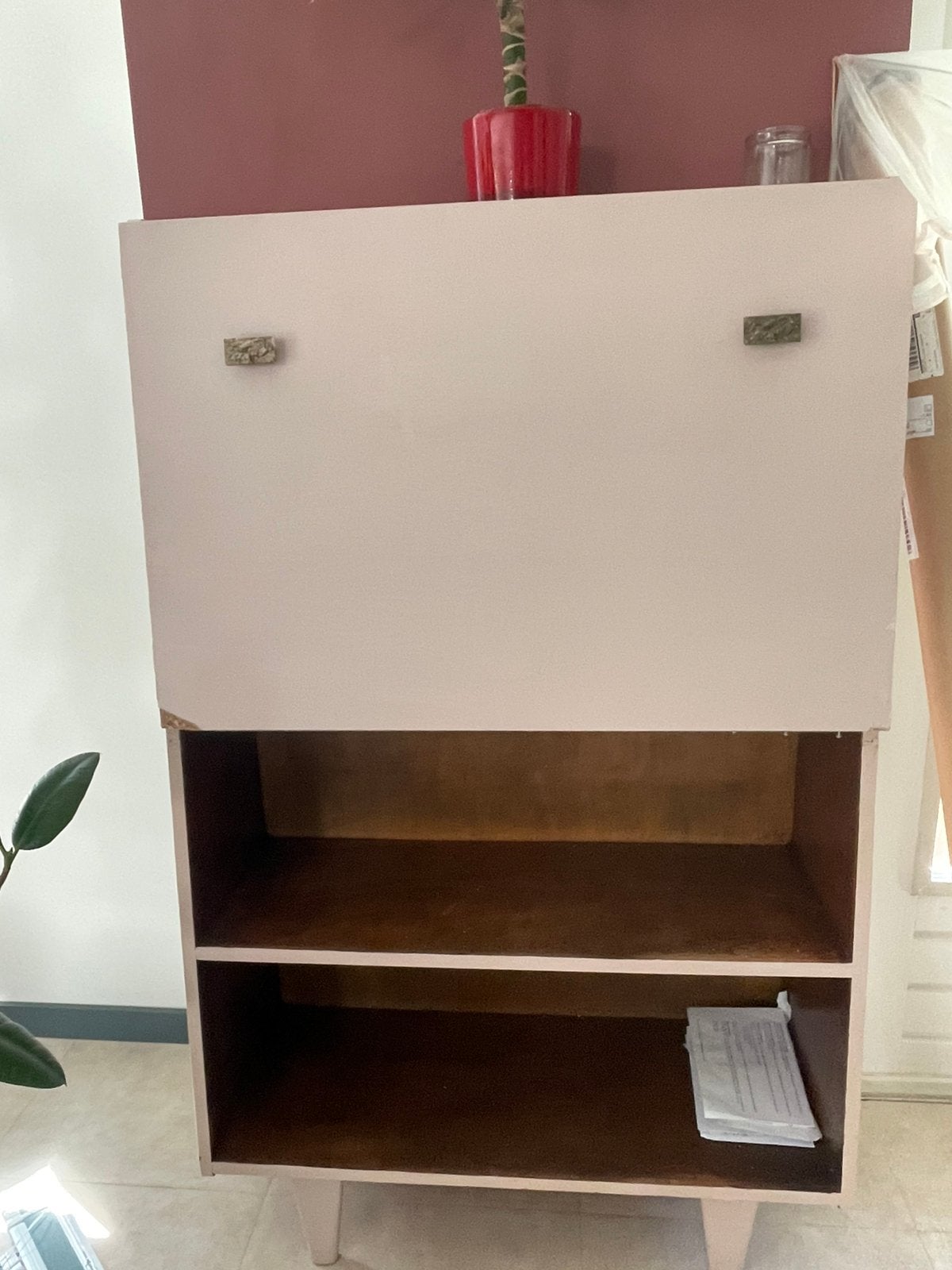Vinatge kast - roze geverfd, Kinderen en Baby's, Kinderkamer | Commodes en Kasten, Ophalen of Verzenden, Gebruikt