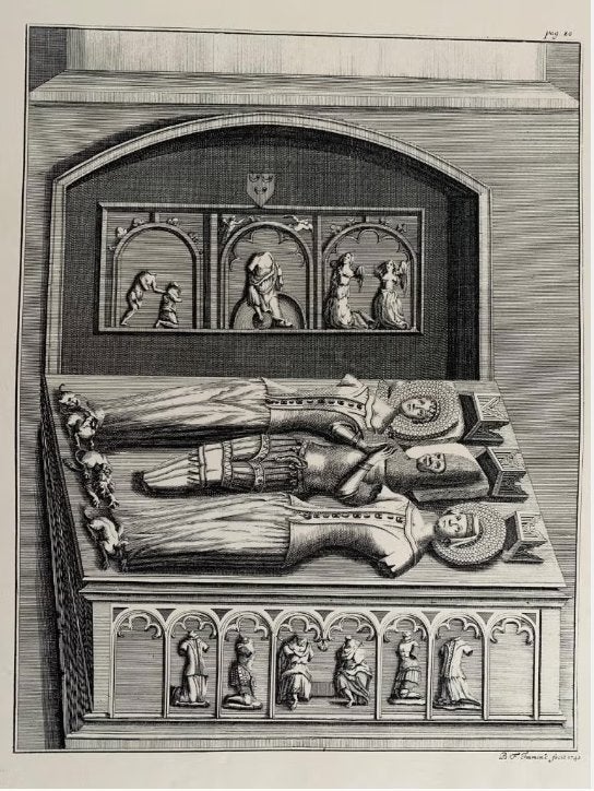 graf van Jan II van Polanen Grote Kerk Breda - Immink 1743, Overige technieken, Religie, Ophalen of Verzenden, Blanco verso