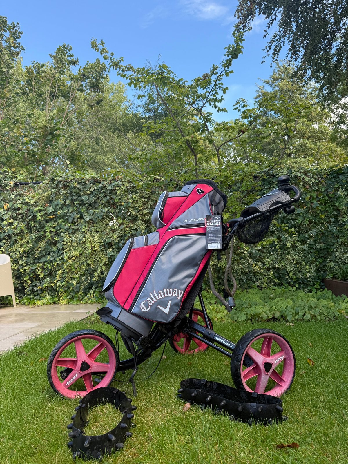 Golftrolley met nieuwe tas combinatie, Sport en Fitness, Overige merken, Set, Ophalen of Verzenden, Zo goed als nieuw